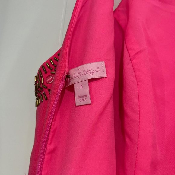 Lilly Pulitzer Largo Cut-In Beaded Shift Dress - Size 0 - Picture 4 of 5